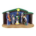 thumbnail image 1 of Belén inflable,Decoraciones navideñas inflables para el belén,Belén con el Niño Jesús y sus padres,luces LED,Decoración navideña inflable para exteriores de 1,4 metros (4,5, 1 of 9
