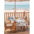 thumbnail image 2 of Outdoor Table Cloth with Umbrella Hole and Zipper,Orange Blue Fall Waterproof Rectangle Tablecloth 60"x102",Pumpkins Botanical Thanksgiving Wooden Washable Table Cover for Outside Party Patio Picnic, 2 of 8