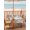 Orange Blue Grey, variant on Outdoor Tablecloth with Umbrella Hole and Zipper, Orange Blue Fall Rectangle Table Cloth 60x120 Inch Waterproof Tablecloth, Pumpkins Retro Botanical Thanksgiving Picnic Table Cover for Patio Camping