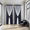 Navy Blue, variant on 2-Pack Set Double Layer Indoor Curtains, White Sheer and Room Darkening Blackout Drapes, Mix and Match Curtains Grommet Top Panels for Bedroom Living Room