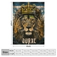 thumbnail image 4 of Sheronv Lion Crown Guatemala Warm Lightweight Fleece Blanket Soft Flannel Blankets Throw for All Seasons Living Rooms Sofa Decor Cow Gifts Blanket 40x50in, 4 of 6