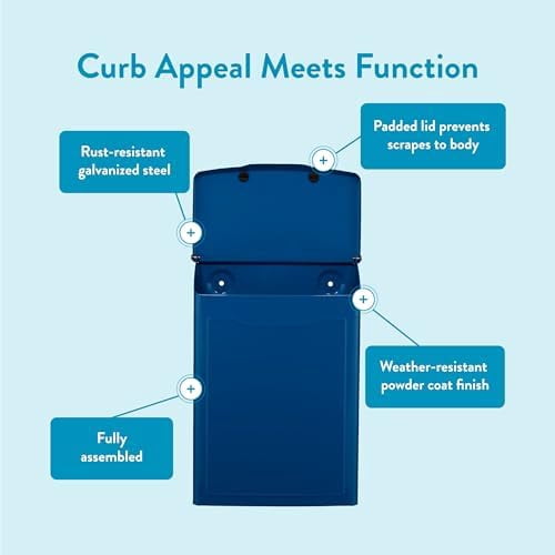 2681BE Marina Wall Mount Mailbox, C1, Blue