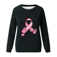 thumbnail image 4 of CLOISE Cancer Sweatshirt Women Breast Cancer Awareness Sweatshirt Daisy Ribbon Pink Crewneck Long Sleeve Shirts Cancer Fight Blouses Comfy Pullover Tops Fall Clothes Black XL, 4 of 4