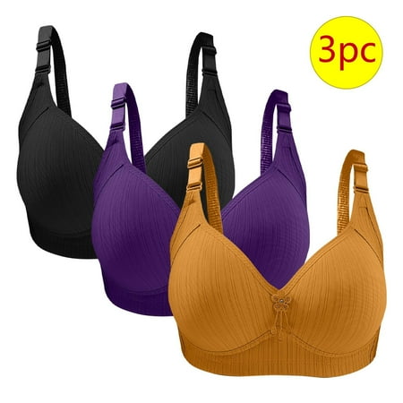 LLYWEY Wireless Sports Bras for Women Discounts Bras Women Underwire Ladies Bralette Bra Style-1270 Women Scoop Bra Feature Adult Female Sports Sports Bras Yellow 42B