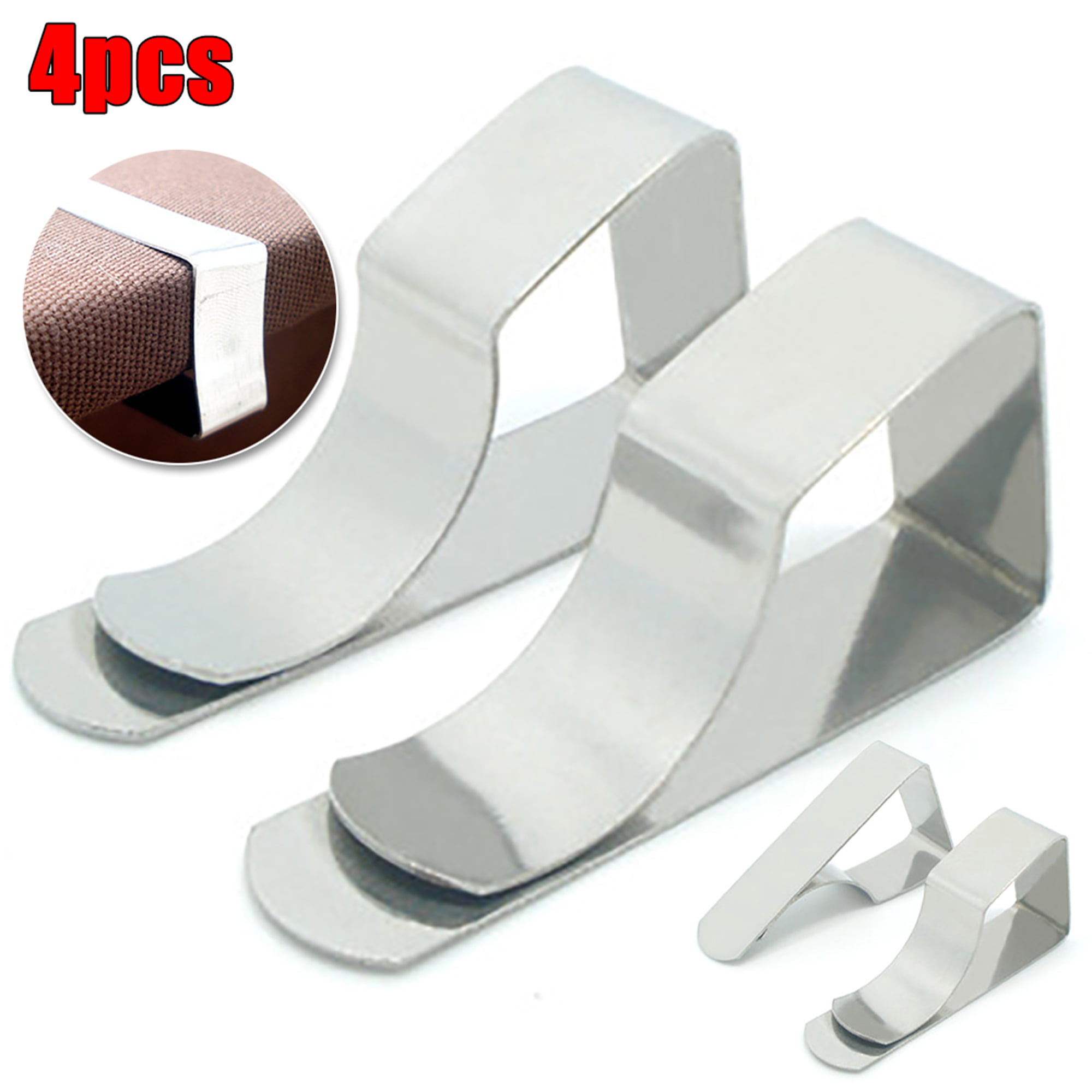 1//4//8//12 Stainless Steel Tablecloth Clips Desk Table Cloth Cover Clamps Holder
