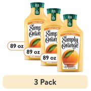 (3 pack) Simply Orange Juice Pulp Free Bottle, 89 fl oz