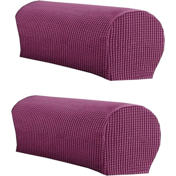 Fundas de reposabrazos suaves y elásticas de felpa, fundas de reposabrazos elásticas para sillas y sofás, fundas para brazos de sofá, fundas protectoras para sillones reclinables, juego de 2