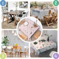 thumbnail image 4 of Pioneer Flower Floral Print Pattern Square Tablecloth, Waterproof Wipeable Spillproof Washable Table Cover for Home Kitchen Party Decor, 52"x52", 4 of 6