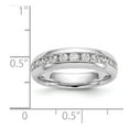 thumbnail image 7 of 14K White Gold Ring Band Wedding Diamond Round 11-Stone Channel, 7 of 7