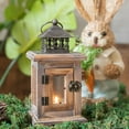 thumbnail image 3 of Shenmeida Decorative Candle Lantern Vintage Wood Lanterns Rustic Hanging Candle Holders Decor for Farmhouse Outdoor Garden Home, 3 of 7