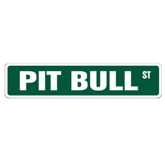 SignMission SS-Pit Bull 18 in. Pit Bull Street Sign - Collectible Pitbull Dog Pet Breeder