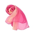 thumbnail image 2 of INSPIRAR CHIC Bufanda de Mujer Chiffon Seda Color Gradiente Ligera Larga Chal Rosa Pálido Fucsia, 2 of 7