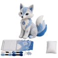thumbnail image 2 of FURNIX Winter Guardians Diy Patchwork Kit Snow Fox Felt Sewing,3D Stuffed Arctic Animal Craft For Beginners With Pre Cut Materials,Handmade Plush Home Decor Gift, 2 of 3