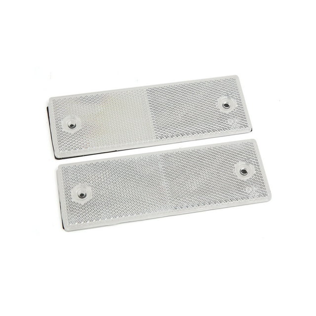 Unique Bargains Reflector Self-adhesoive Rectangle Trailer 145mm x 50mm White Plastic Car 2PCS