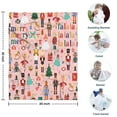 thumbnail image 4 of Pink Christmas Nutcracker Pattern Blanket,Comfortable Soft Flannel Throw Blanket,All Season,Warm Lightweight Blankets for Sofa Bed Couch Living Room Chair,30"x40", 4 of 4