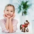 thumbnail image 5 of Spotted Electric Plush Horse, Christmas Spotted Animated Horse, Interactive Brown White Spotteds Pony with Soft Adorable Red Saddle Stuffed Realistic Pet for Christmas Birthday Gifts Plush Toys, 5 of 7