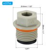 thumbnail image 2 of Unique Bargains 1/2PT PPR Pipe Fitting End Cap, 8 Pack Hex Male Water Tubing Stoppers PPR Pipe Connector Plug, Grey, 2 of 6