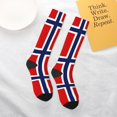 thumbnail image 6 of Norway Flag Knee High Socks for Women Long Leg Warmers Socks, 6 of 7