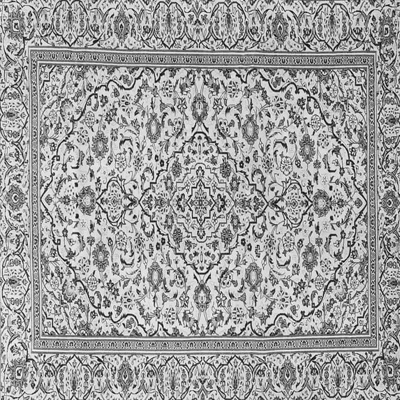 Ahgly Company Indoor Square Persian Gray Traditional Area Rugs, 3' Square