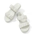 thumbnail image 4 of Dream Pairs Women's Summer Slide Sandals Slip on Open Toe Cute Two Straps Flat Sandals SDSS2211W WHITE Size 7.5, 4 of 6