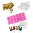 thumbnail image 1 of HYCSC 12 Capacity Silicone Deer Lollipop Mold Set, Sucker Molds and Chocolate Hard Candy Mold with 50pcs Lollipop Sucker Sticks, Candy Treat Bags, Gold Ties. (Deer), 1 of 6
