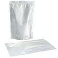 thumbnail image 3 of 100 pcs 12"×19.5" Mylar Silver Aluminum Foil Resealable Stand Up Bags Heat Seal Zipper Lock Reusable Storage Pouches for Zip Food Storage Lock Packaging with Tear Notches, 3 of 5