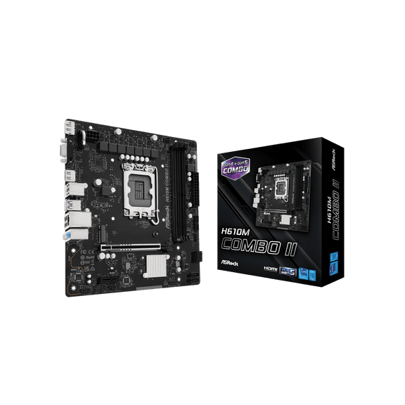 ASRock H610M COMBO II LGA 1700 Intel H610 Micro ATX Motherboard