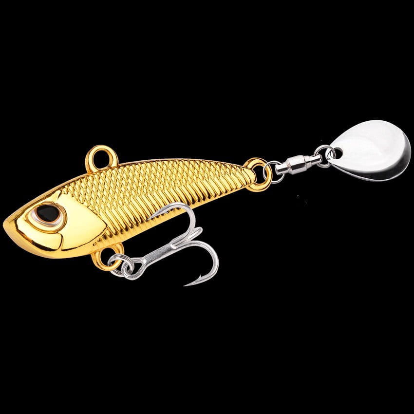 6PCS Metal Vib Vibration Fishing Lures Wobble Rotating 7g-30g Spinner Spoon Bait