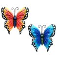 thumbnail image 2 of Metal Butterflies Decor 2Pcs Butterfly Shape Wall Hanging Decorations Indoor Outdoor Room Decor 20.5x20.5cm, 2 of 3