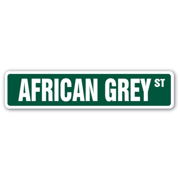 African Grey Street [3 Pack] of Vinyl Decal Stickers