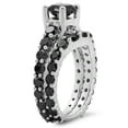 thumbnail image 1 of Dazzlingrock Collection 5.25 Carat (ctw) 10K Black Diamond Bridal Engagement Ring With Matching Band Set, White Gold, Size 5, 1 of 3