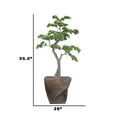 thumbnail image 2 of 55.5" Artificial Faux Pine Tree | Real Touch Artificial Faux Pine Tree in a twisted wooden colored fiberstone planter, 2 of 5