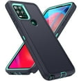 thumbnail image 2 of SaniMore for Motorola Moto G Play 2023 Case, 3-Layer Shock Absorbing Non-Slip Stripes [Soft Silicone Rubber] [Hard PC Bumper] Military Grade Shockproof Protective Cover for Moto G Play, Mint, 2 of 9