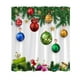 thumbnail image 2 of HWRETIE Glitter Christmas Ornaments Balls,Christmas Ball Shower Curtain Colorful Christmas Ball Green Candy Cane Hanging On Branches Christmas Decoration Branches, 2 of 6