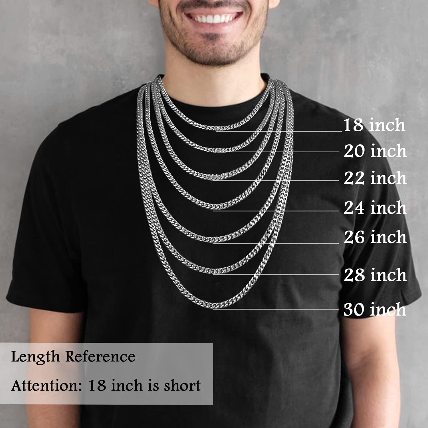 OCHCOH 18K Gold Over 925 Sterling Silver Clasp Rope Chain for Men Women 2/2.5/3/4/5mm Gold Chain for Men Mens Gold Chain Necklace 16 18 20 22 24 26