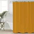 thumbnail image 5 of Solid Color Shower Curtain, 66" x 72", Ginger Waterproof Bathroom Curtain Washable Shower Curtain Set with 12 Hooks, 5 of 6