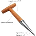 thumbnail image 4 of Long Handle Garden Tool for Planting Seeds Bulbs,Garden Sow Bulb Planter Manually Operated Metal, Hand Wood Dibble Tool, 4 of 5