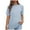 Light Blue, variant on Jalioing Women's T Shirt Loose Short Sleeve Crew Neck Summer Knit Shirts Casual Fashion Plain Pullover Tee