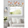 thumbnail image 3 of Curtain Valance for Windows,Spring Watercolor Tulips on Plaid Kitchen Valances Rod Pocket Short Curtains,Country Floral Butterfly Window Treatment Panel for Bedroom Bathroom 42x18in, 3 of 9