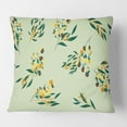 thumbnail image 2 of Designart Bright Eucalyptus Floral Pattern III' Mid-Century Modern Throw Pillow - 18x18, 2 of 2