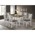 thumbnail image 2 of Coaster Appleton 7-Piece Rectangular Wood Dining Set in Distressed White, 2 of 15