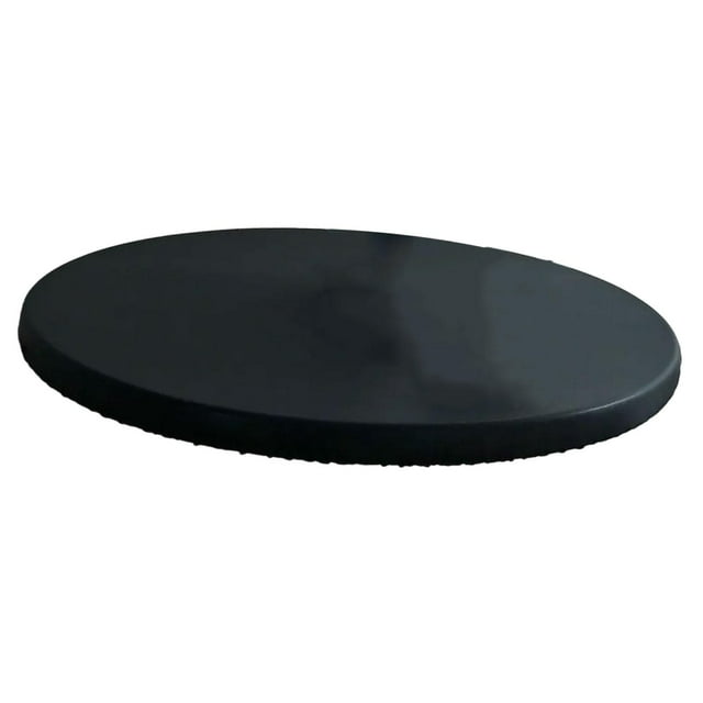 jifeng Round Table Cover Home Coffee Table Mat for Camping Dinner Catering Services Black L