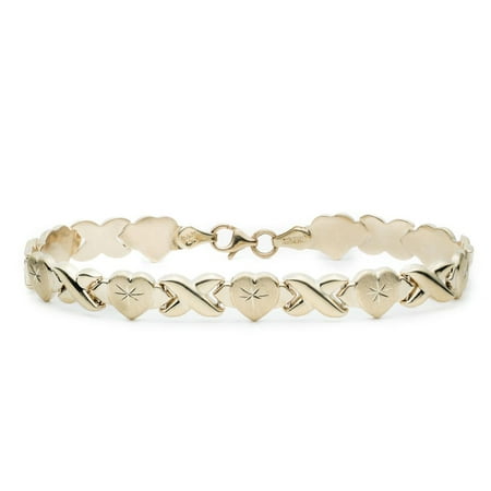 Superjeweler 10k Yellow Gold Stamato Xo Heart Superjeweler 10k Yellow Gold Stamato Xo Heart Bracelet 7 Inches