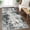 Black/Grey/White, variant on Abstract Runner Rug 2x8 Ft Washable Runners for Hallways, Non Slip Kitchen Runner Printed Faux Wool Entryway Runner Indoor, Modern Abstract Floor Carpet for Hall Bedroom, Blue Rust