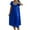 Blue B, variant on Ashirexll Plus Size Nightgowns for Women Clearance, Solid V-Neck Short Sleeved Pajama Dress for Home Wear Long Pajama Dress Wine A Free Size