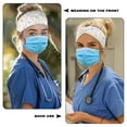 thumbnail image 3 of Jiueut Easter Rabbit Nurse Button Headband Medical Assistant Headbands for Women Headbands for Masks with Buttons for Nurses 2 Piece Comfortable Sports Headbands for Teens, 3 of 7