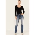 thumbnail image 3 of Miss Me Women's Dark Wash Mid Rise Stretch Bootcut Jeans - M9175B 27W x 34L, 3 of 4