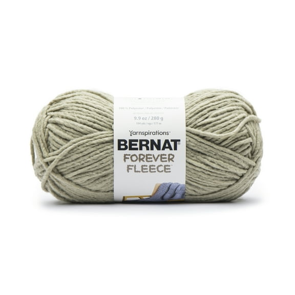 Bernat® Forever Fleece™ #6 Super Bulky Polyester Yarn, Matcha 9.9oz/280g 194 Yards