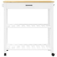 thumbnail image 3 of vidaXL Kitchen Trolley MONZA 84x40x90 cm Solid Wood Pine, 3 of 5