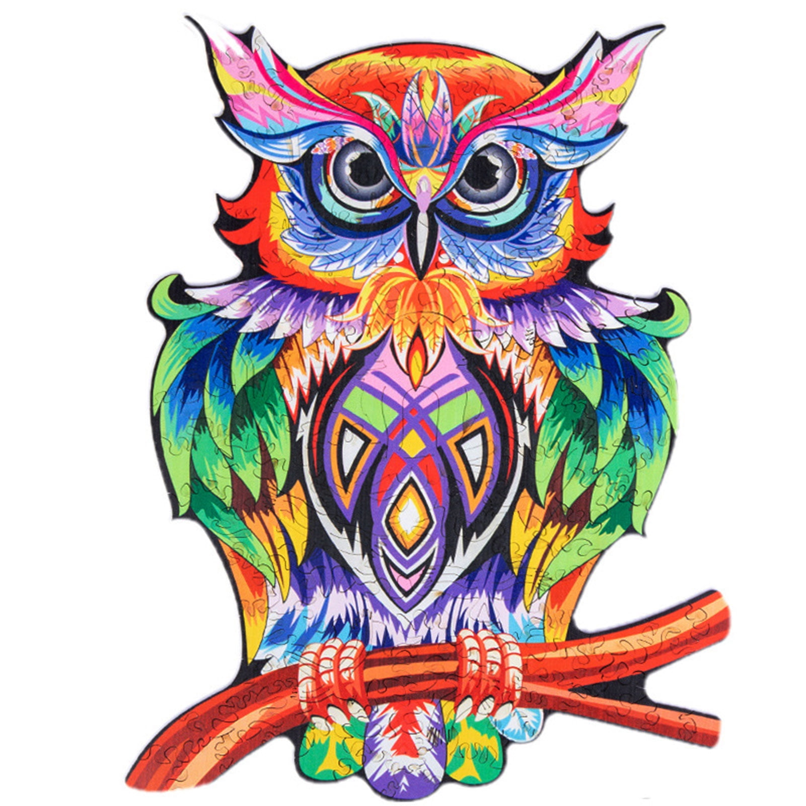 Owl Shape Wooden Puzzles Jigsaws Pieces Developmental Toys for Adult Kids Gifts 